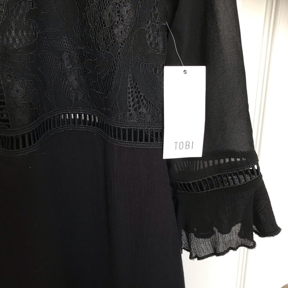 NWT TOBI Deep V Dress Small - Picture 4 of 8